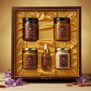 Collection Mariage d’Or – Coffret Cadeau de Mariage avec Safran Premium & Miel
